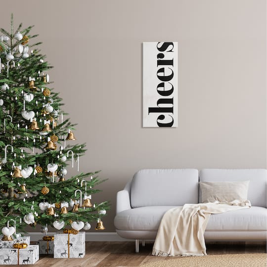 Stupell Industries Cheers Holiday Kitchen Sign Canvas Wall Art